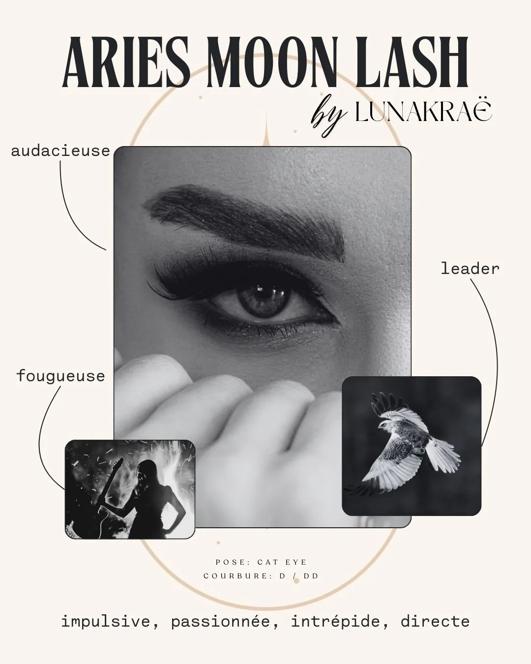 Extensions de cils de la collection Zodiac Lash, Lash Room Lunakraë à Draguignan (modèle 03)