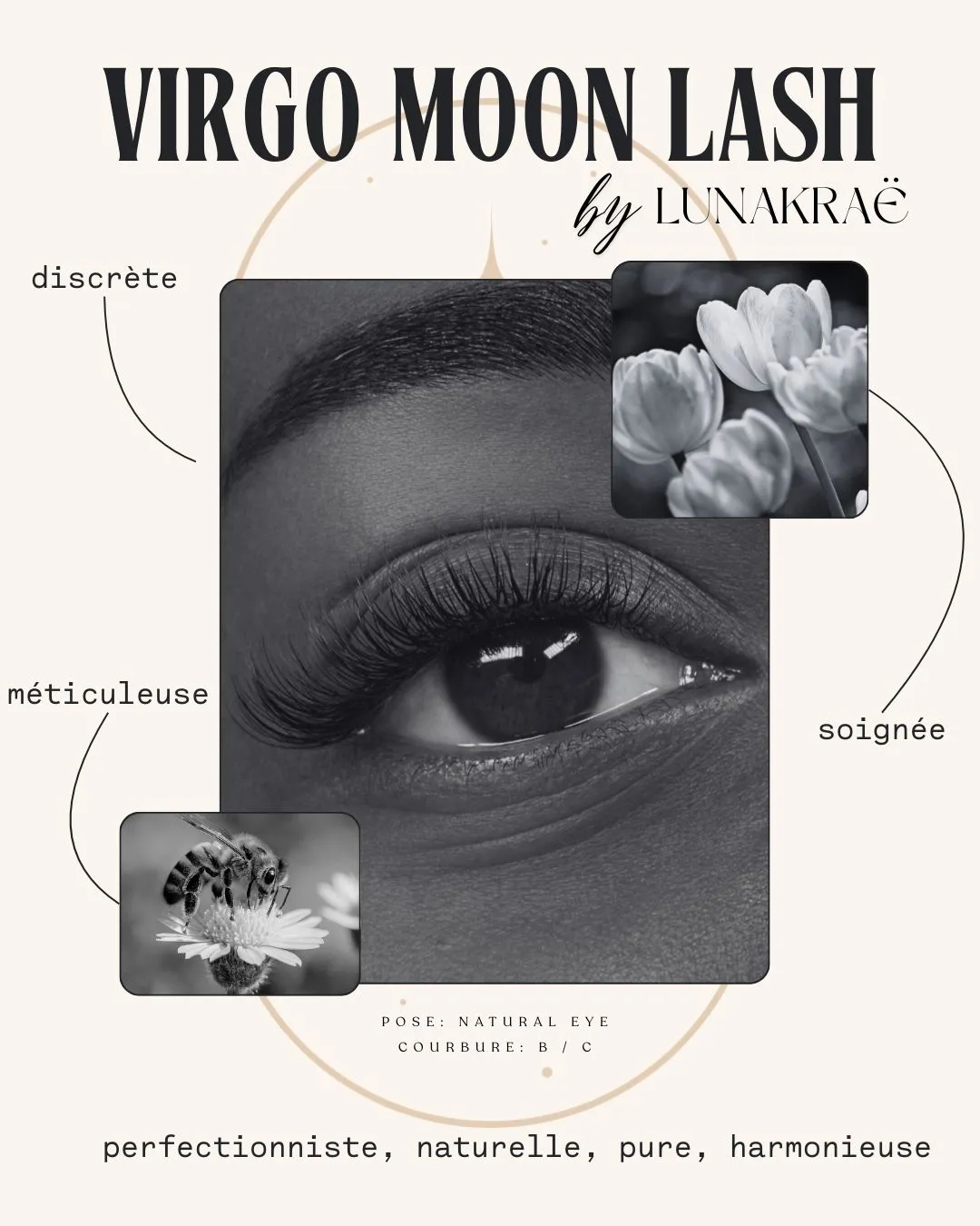 Extensions de cils de la collection Zodiac Lash, Lash Room Lunakraë à Draguignan (modèle 07)