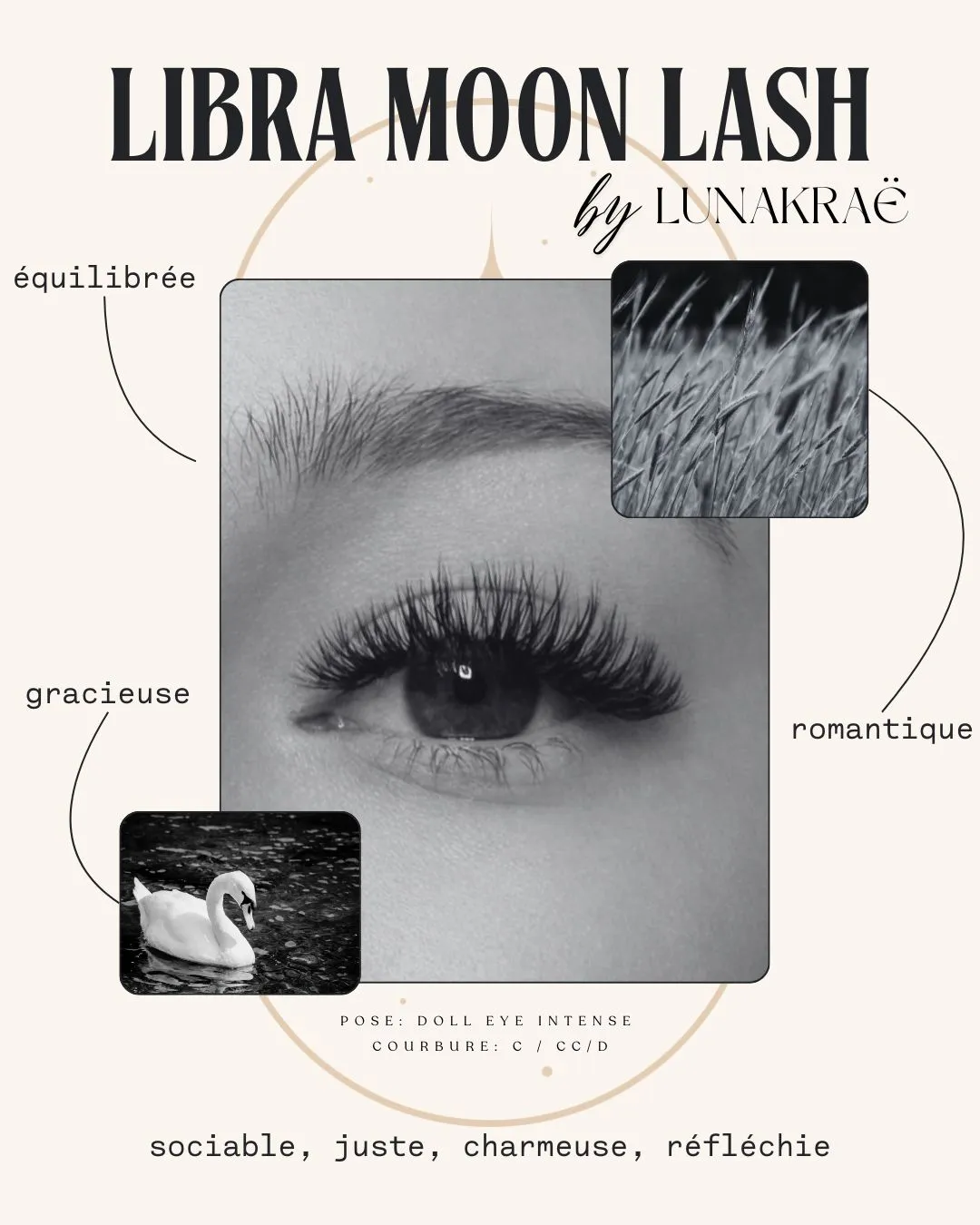 Extensions de cils de la collection Zodiac Lash, Lash Room Lunakraë à Draguignan (modèle 08)