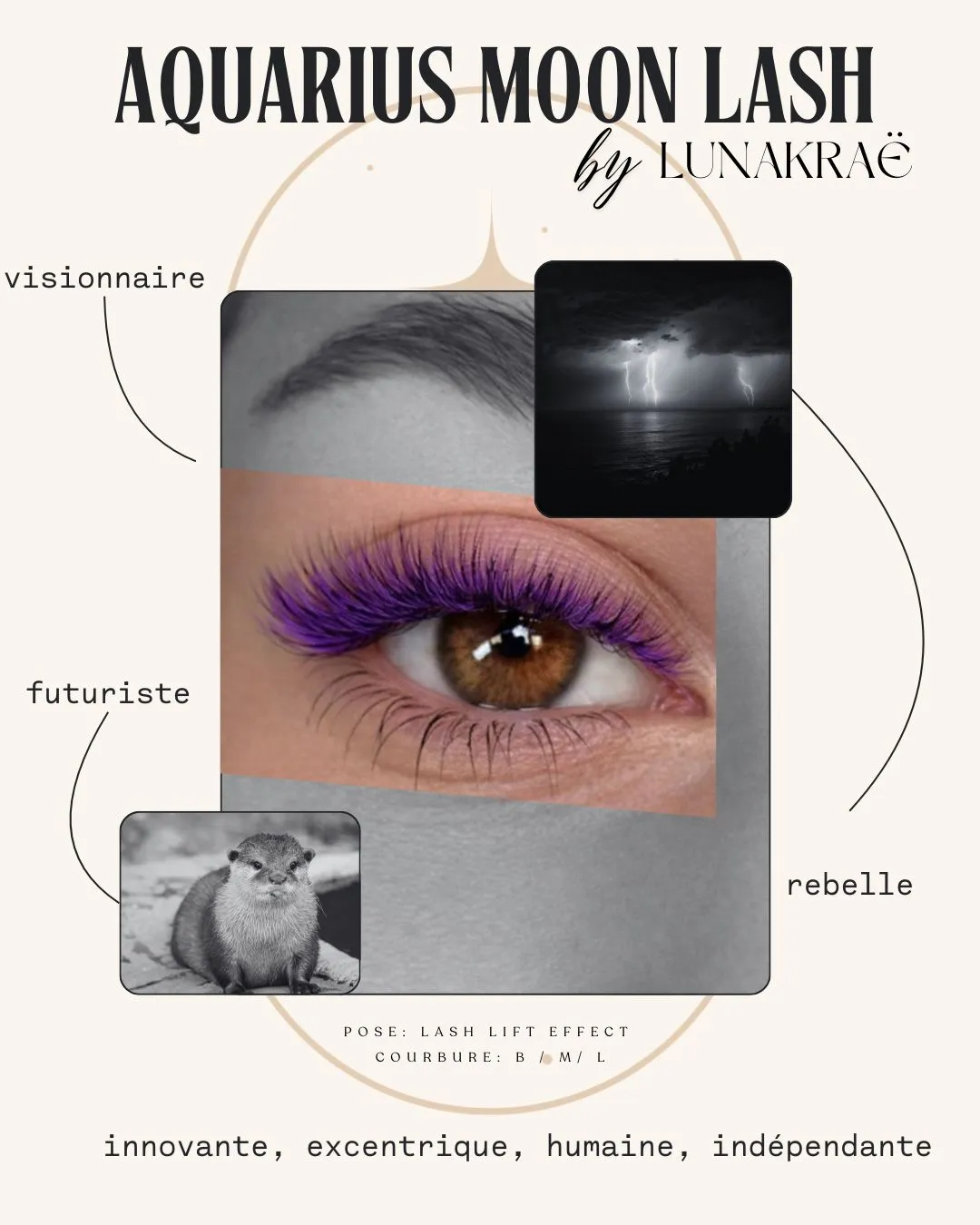 Extensions de cils de la collection Zodiac Lash, Lash Room Lunakraë à Draguignan (modèle 12)