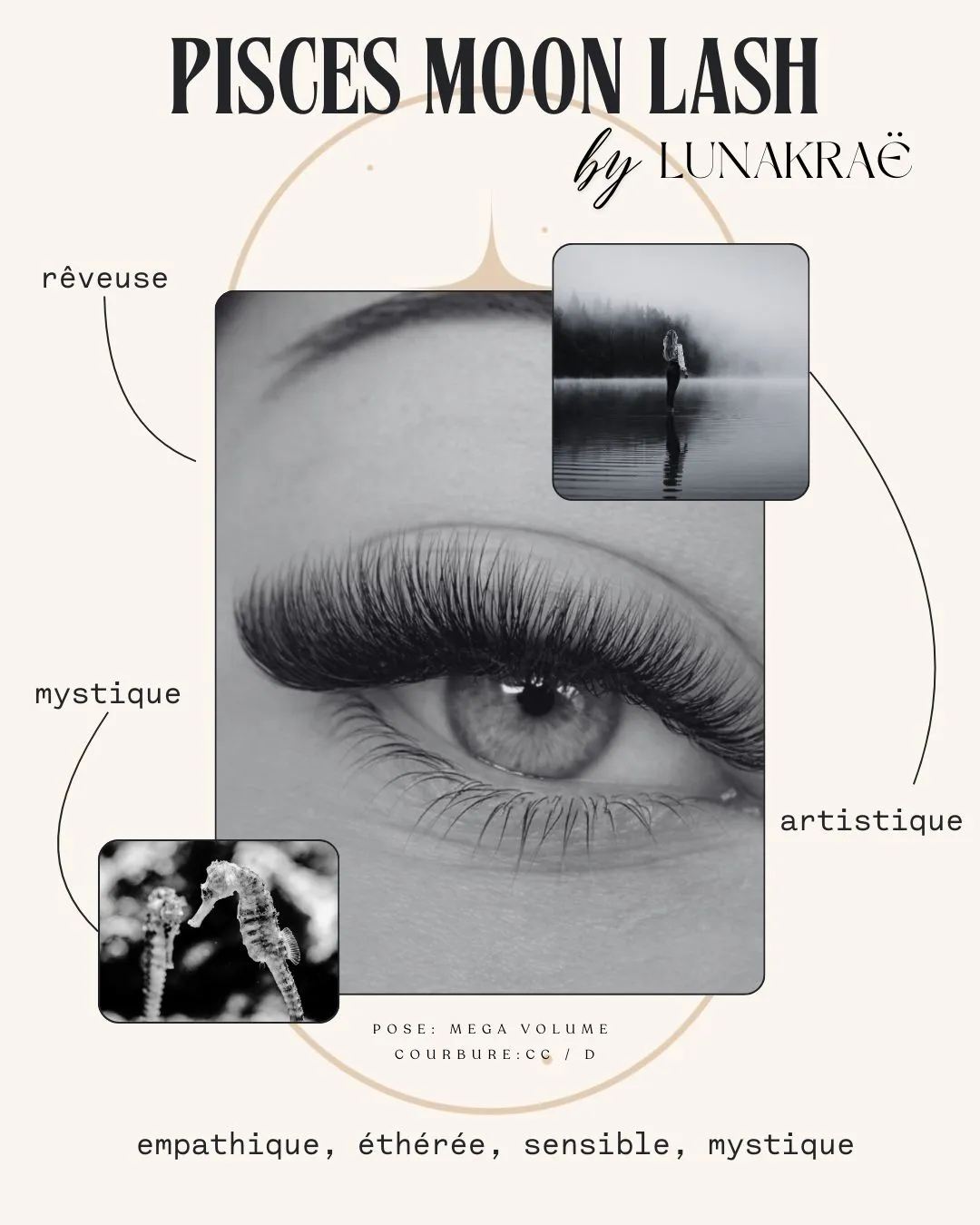 Extensions de cils de la collection Zodiac Lash, Lash Room Lunakraë à Draguignan (modèle 11)